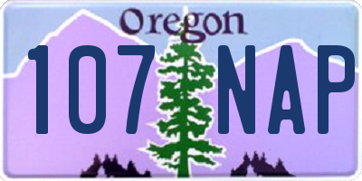 OR license plate 107NAP