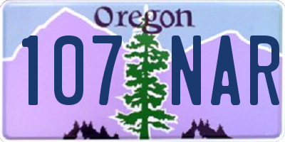 OR license plate 107NAR