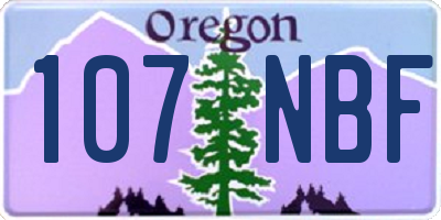 OR license plate 107NBF