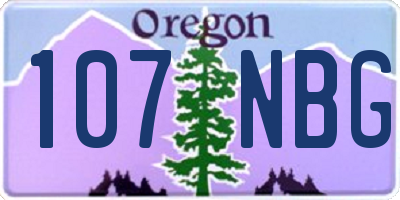 OR license plate 107NBG