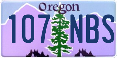OR license plate 107NBS