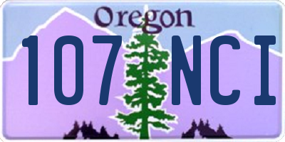 OR license plate 107NCI