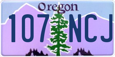 OR license plate 107NCJ
