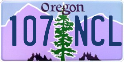 OR license plate 107NCL