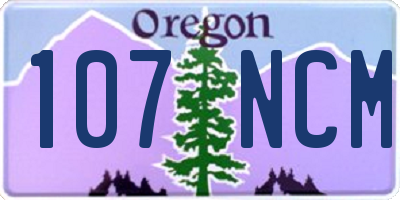 OR license plate 107NCM