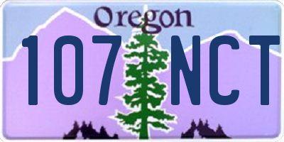 OR license plate 107NCT