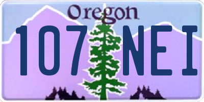 OR license plate 107NEI