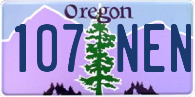 OR license plate 107NEN