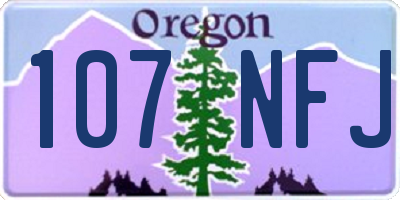 OR license plate 107NFJ