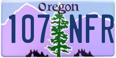 OR license plate 107NFR