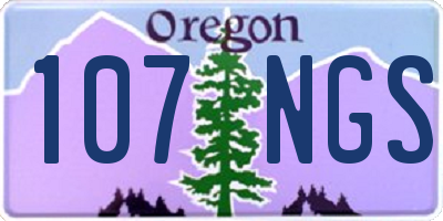 OR license plate 107NGS