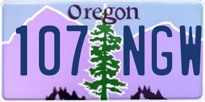OR license plate 107NGW