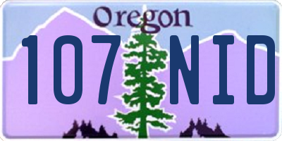 OR license plate 107NID