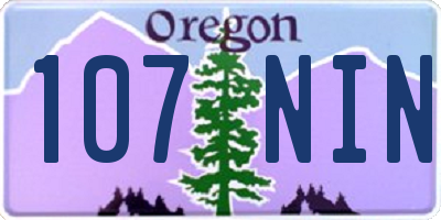 OR license plate 107NIN