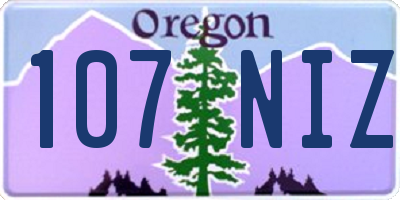 OR license plate 107NIZ