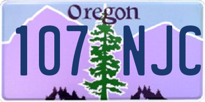 OR license plate 107NJC