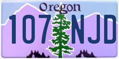 OR license plate 107NJD