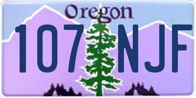 OR license plate 107NJF