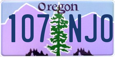 OR license plate 107NJO