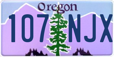 OR license plate 107NJX