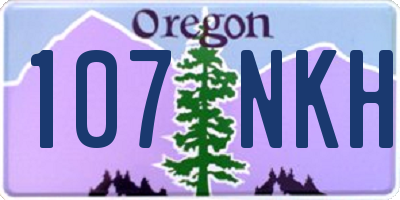 OR license plate 107NKH