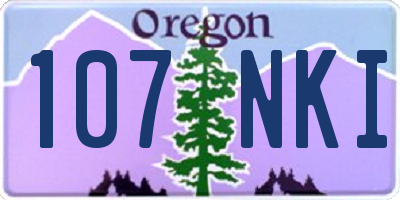 OR license plate 107NKI