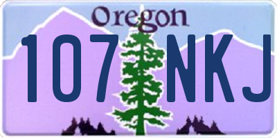 OR license plate 107NKJ