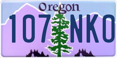 OR license plate 107NKO
