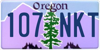 OR license plate 107NKT