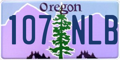 OR license plate 107NLB