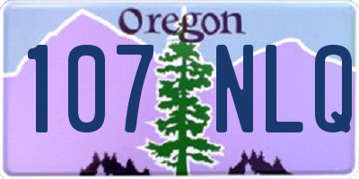 OR license plate 107NLQ