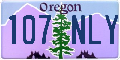 OR license plate 107NLY