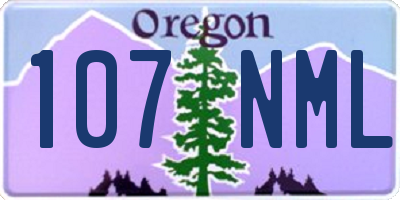 OR license plate 107NML