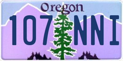 OR license plate 107NNI