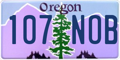 OR license plate 107NOB