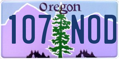 OR license plate 107NOD