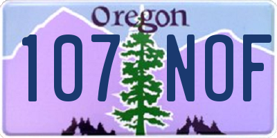 OR license plate 107NOF