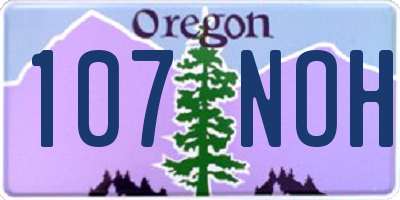 OR license plate 107NOH