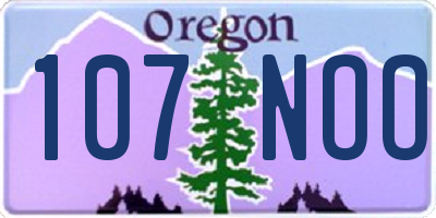 OR license plate 107NOO