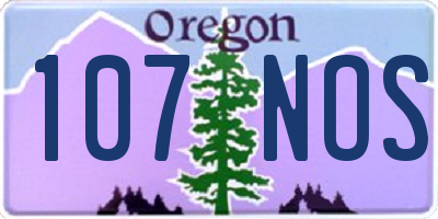 OR license plate 107NOS