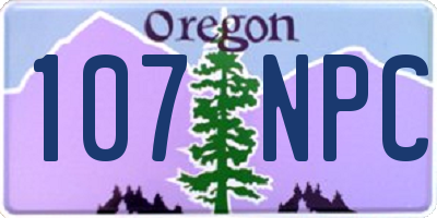 OR license plate 107NPC