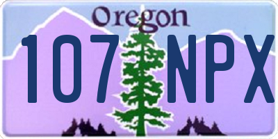 OR license plate 107NPX
