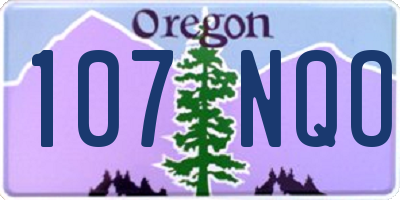 OR license plate 107NQO