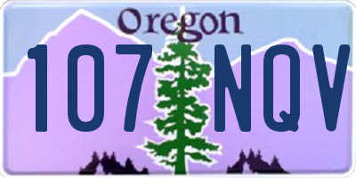 OR license plate 107NQV