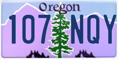 OR license plate 107NQY