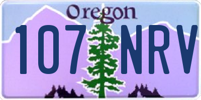 OR license plate 107NRV