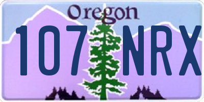 OR license plate 107NRX