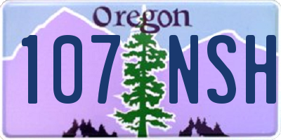 OR license plate 107NSH