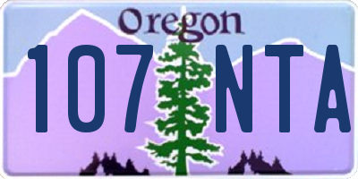 OR license plate 107NTA