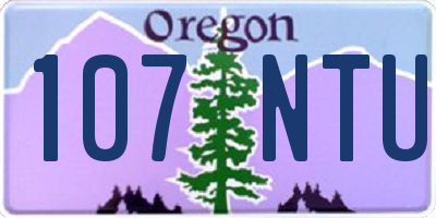 OR license plate 107NTU